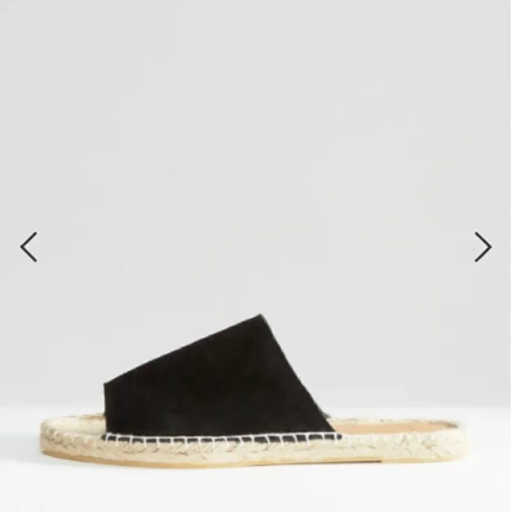 ASOS Black Suede Sandal Espadrilles